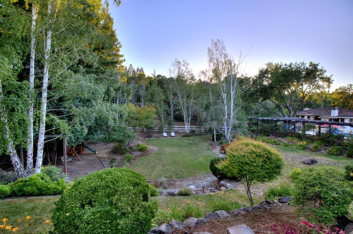 14355 Quito Road Saratoga, CA 95070 - Photo 16 of 50 a view of a garden with a bench in a garden