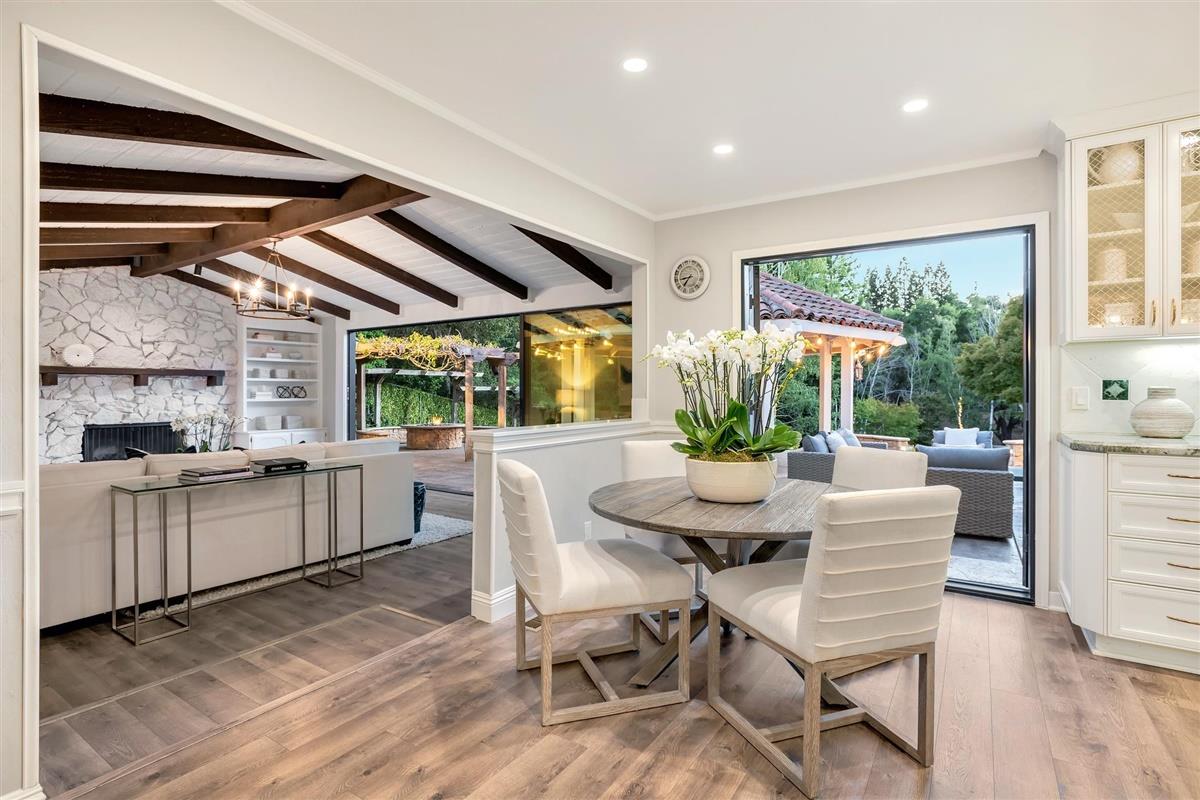 14355 Quito Road Saratoga, CA 95070 - Photo 27 of 50 a dining room with furniture and window