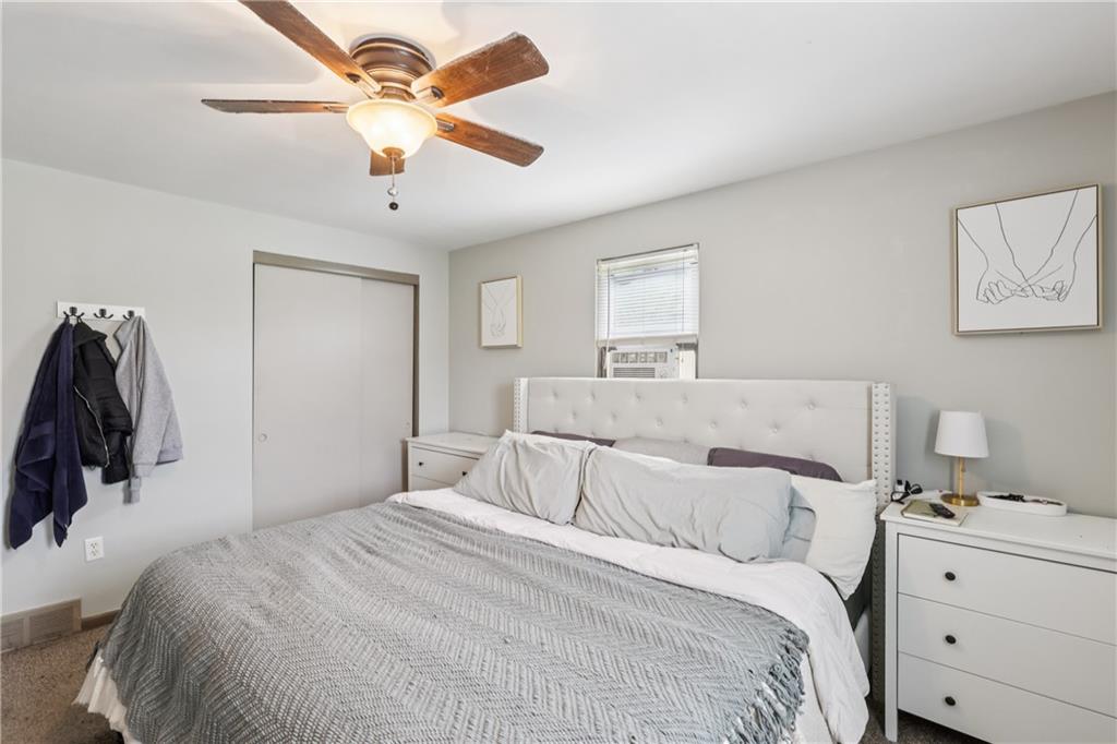 550 McClane Farm Road Washington, PA 15301 - Photo 25 of 31 a bedroom with a bed and a ceiling fan