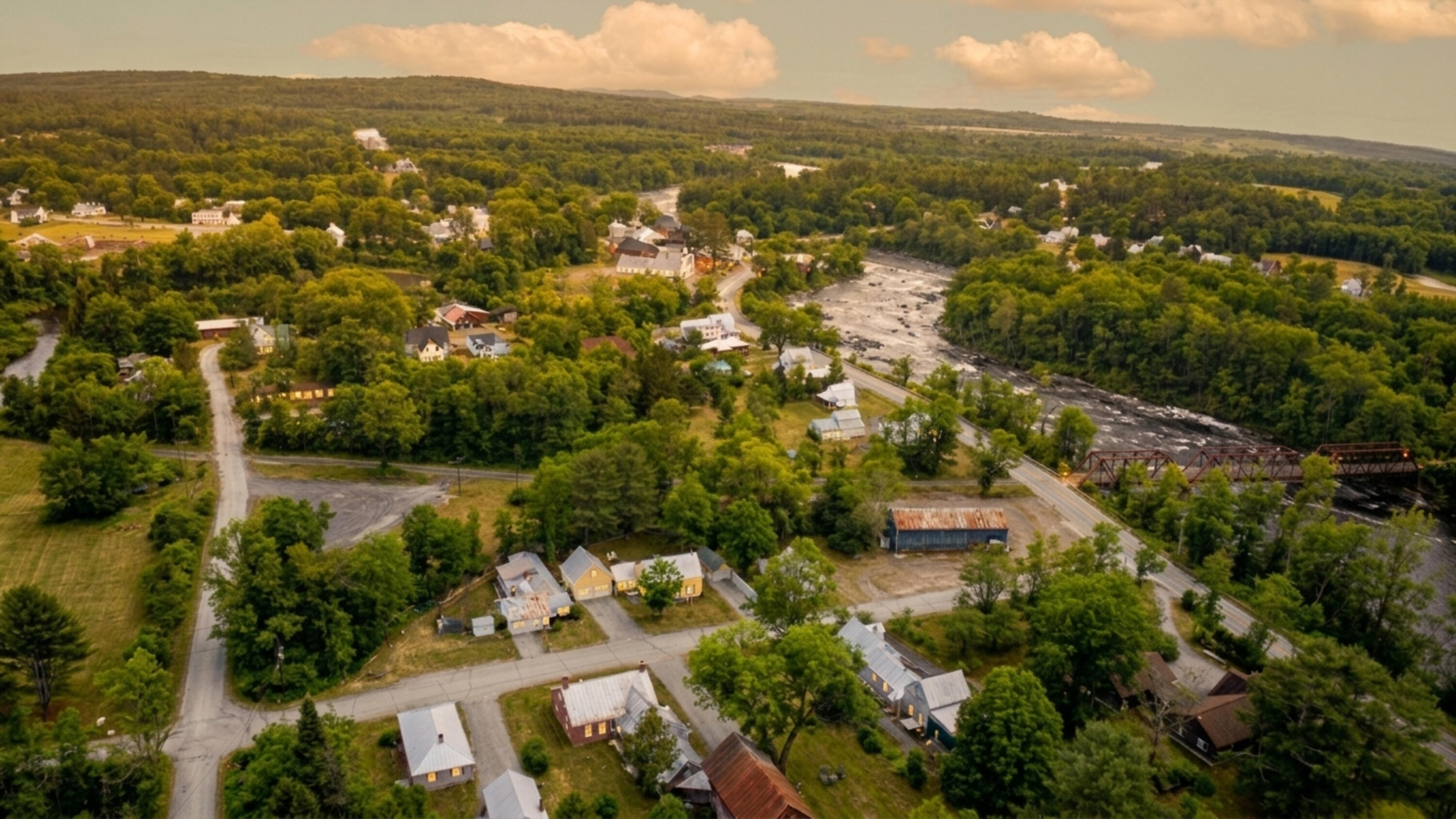 13 Hall Street Anson, ME 04958 - Photo 4 of 32 From the air by river