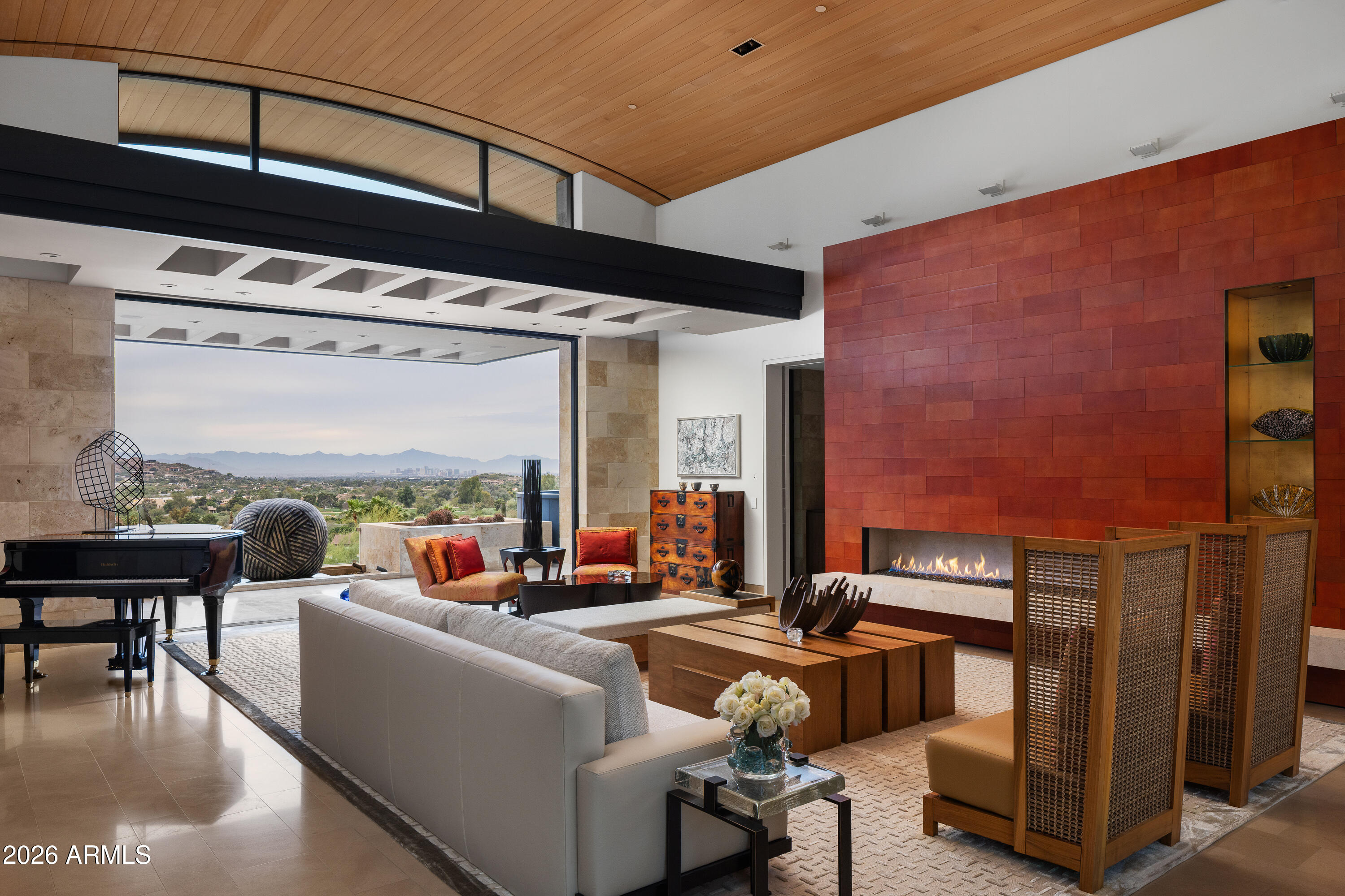 5248 East Arroyo Road Paradise Valley, AZ 85253 - Photo 15 of 31 a living room with furniture and a floor to ceiling window