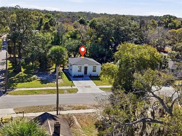 a aerial view of a house