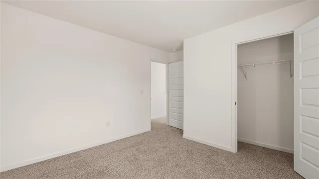 an empty room with a window