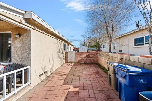 a view of a house with a patio