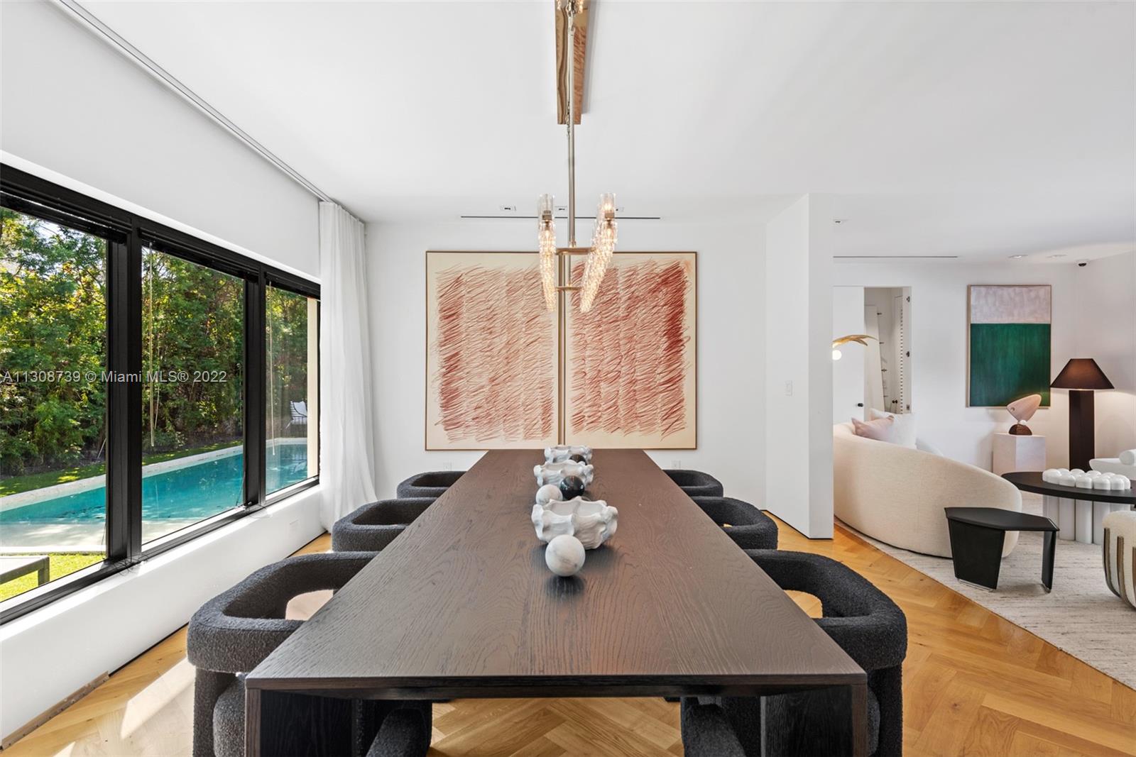 2021 North Bay Road Miami Beach, FL 33140 - Photo 12 of 38 a view of a dining room with furniture window and outside view