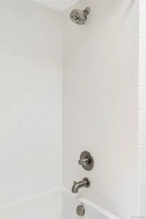 a bathroom with a tub