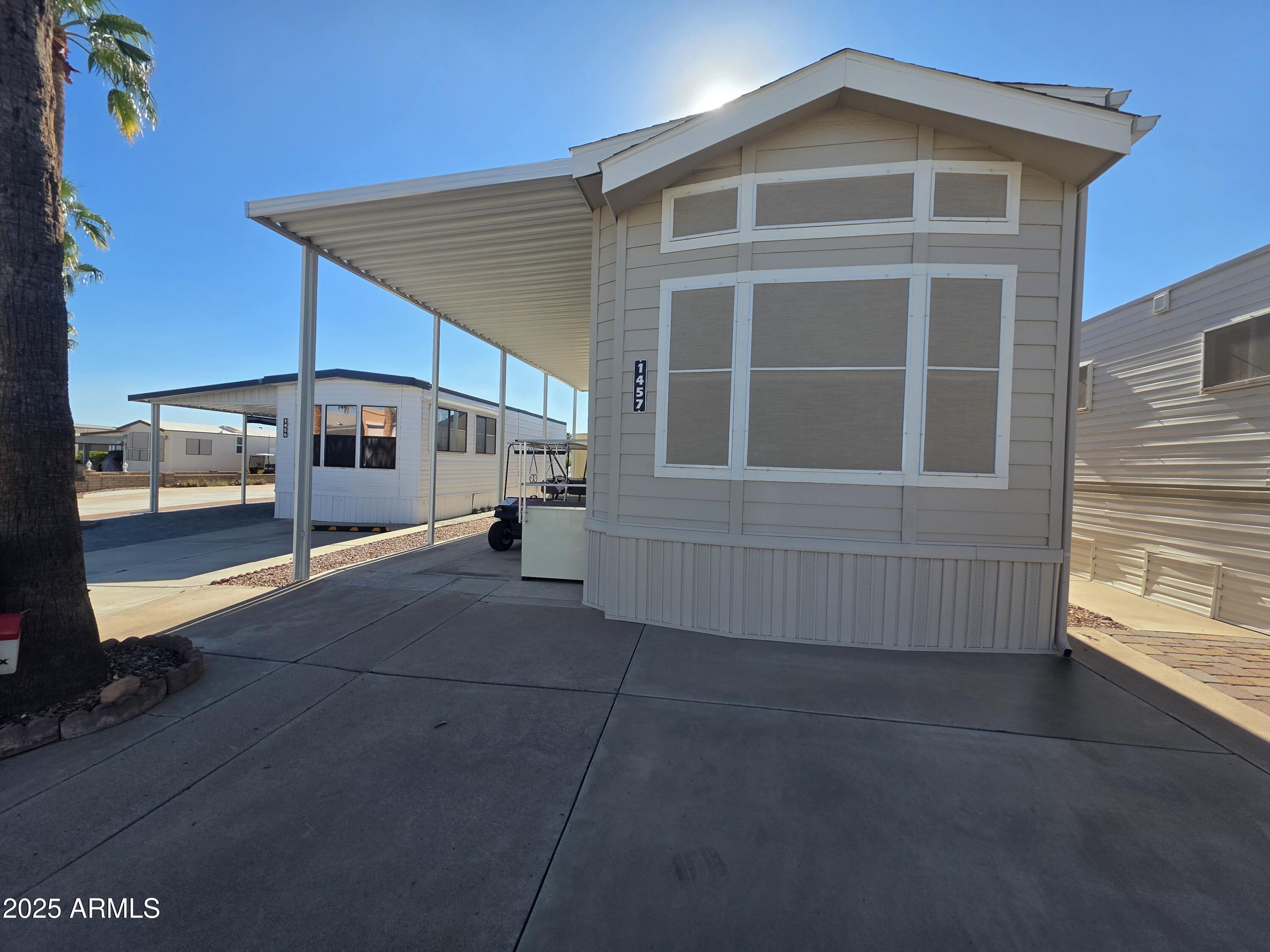 a view of a house with a outdoor space