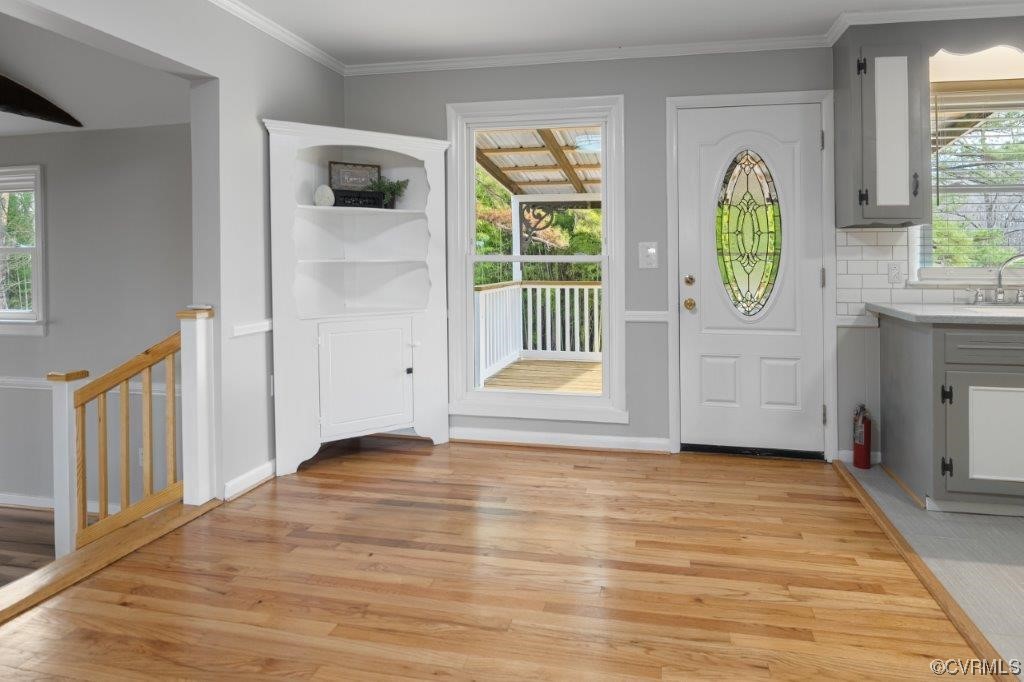 134 Ampthill Road Cartersville, VA 23027 - Photo 43 of 50 a view of an entryway with wooden floor and garden