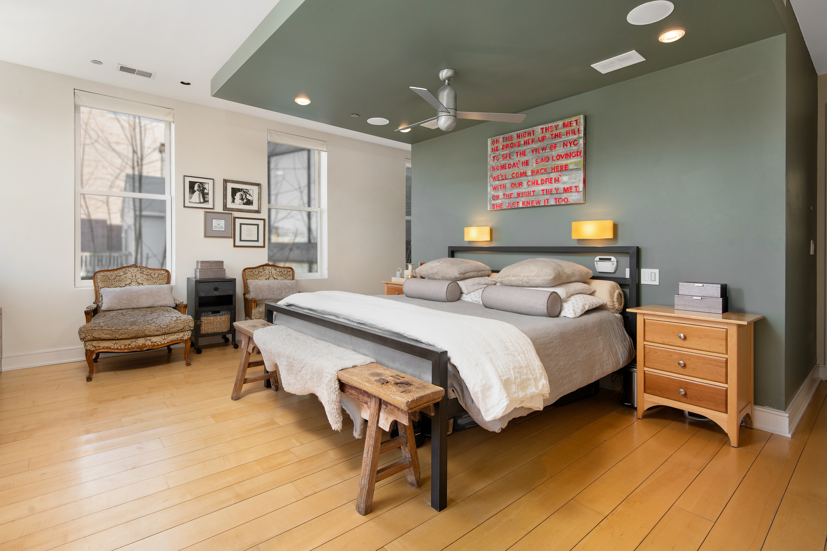 1708 North Mohawk Street Chicago, IL 60614 - Photo 14 of 33 a bedroom with furniture and a wooden floor