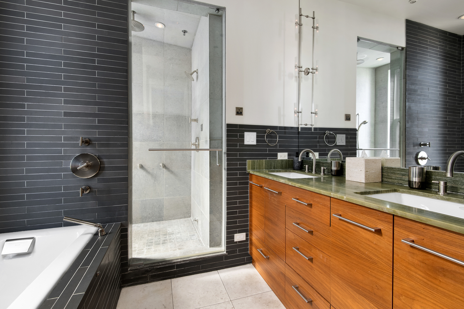 1708 North Mohawk Street Chicago, IL 60614 - Photo 15 of 33 a bathroom with a sink a toilet and shower