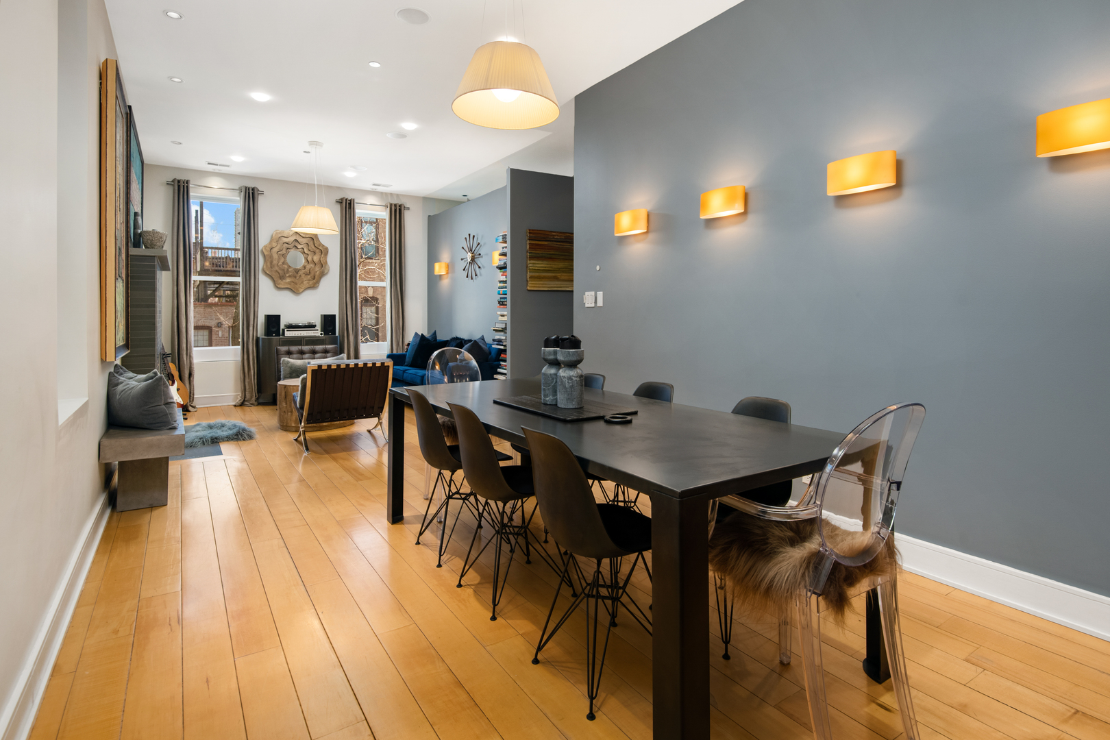 1708 North Mohawk Street Chicago, IL 60614 - Photo 3 of 33 a view of a dining room with furniture and wooden floor