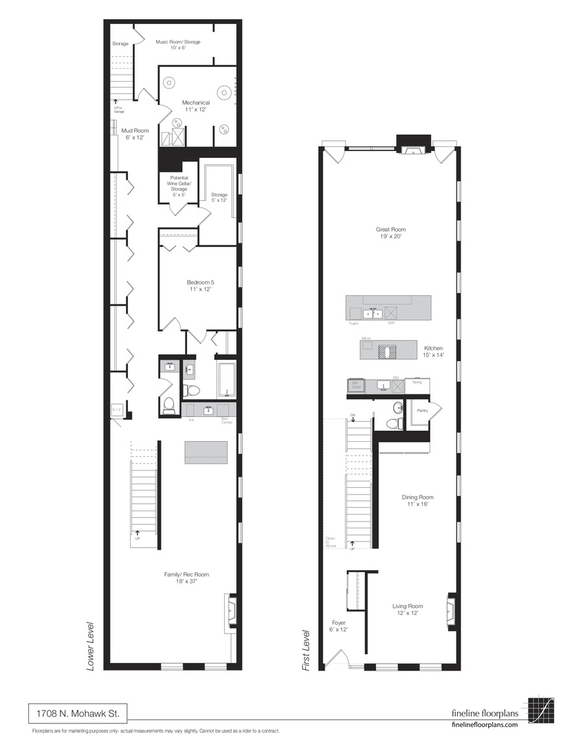 1708 North Mohawk Street Chicago, IL 60614 - Photo 32 of 33 a picture of a floor plan