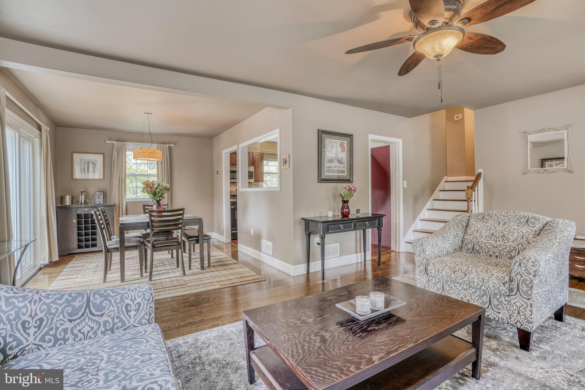 2 Ridgefield Road Lutherville-Timonium, MD 21093 - Photo 6 of 38 Living room lead to the dining room and kitchen