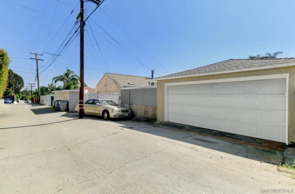 a view of a car garage