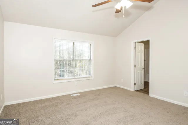 an empty room with a window