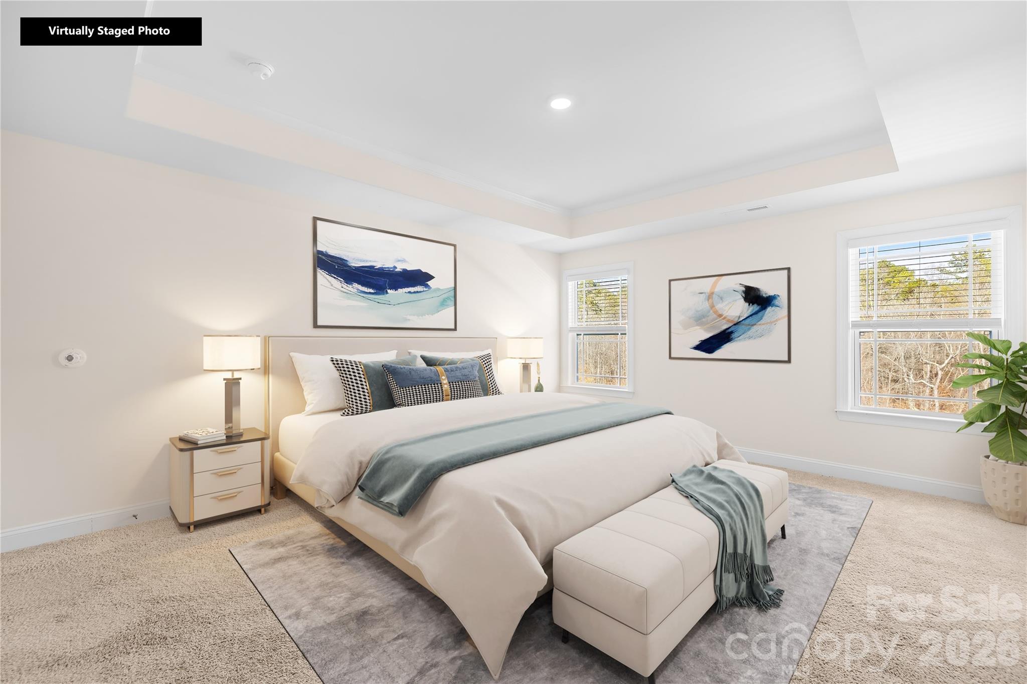 402 Preston Road Mooresville, NC 28117 - Photo 23 of 42 a bedroom with a large bed and a couch