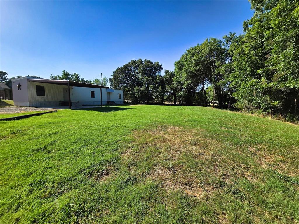 a view of a backyard
