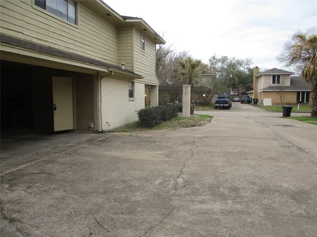 a view of backyard of house