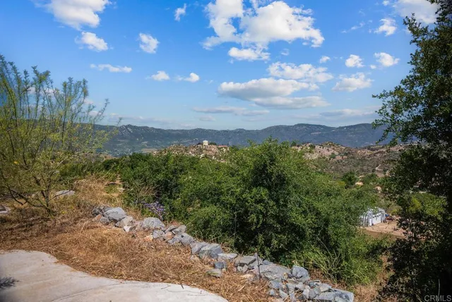 a view of a lake with a mountain