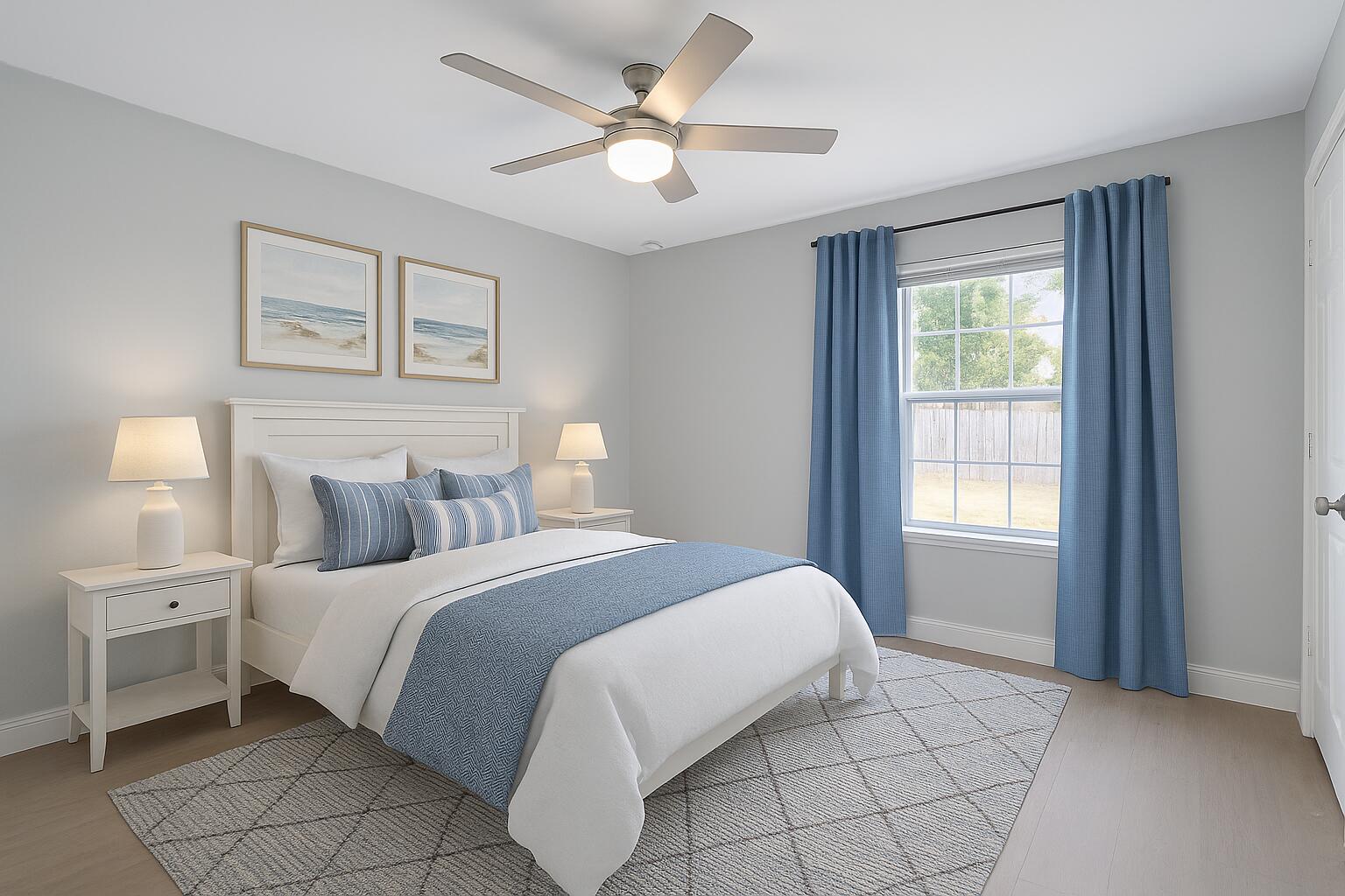 202 Mc Arthur Street Crestview, FL 32539 - Photo 28 of 39 a bedroom with a large bed and a chandelier