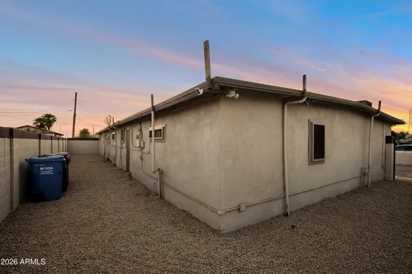 a backyard of a house