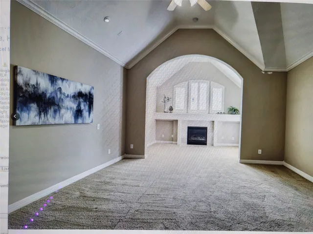 a view of a livingroom with a fireplace