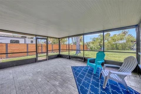 a view of porch with seating space
