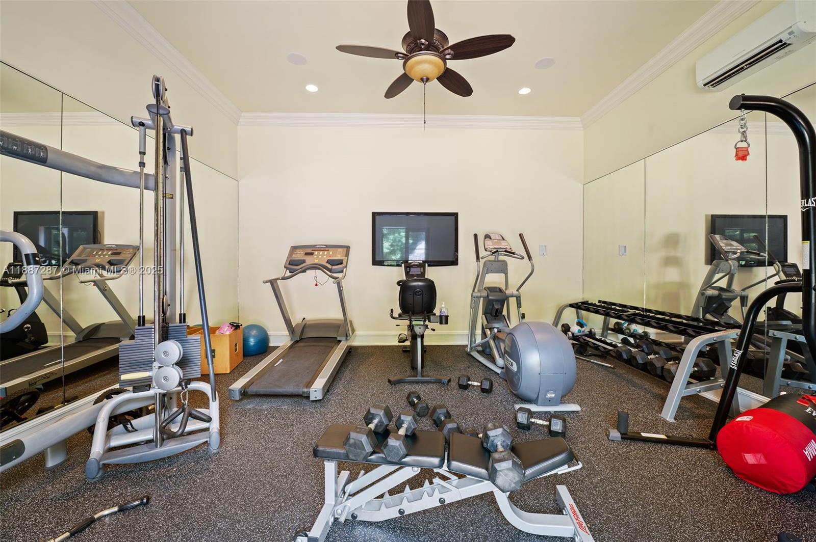 9601 Southwest 60th Court Pinecrest, FL 33156 - Photo 46 of 61 a view of a room with gym equipment