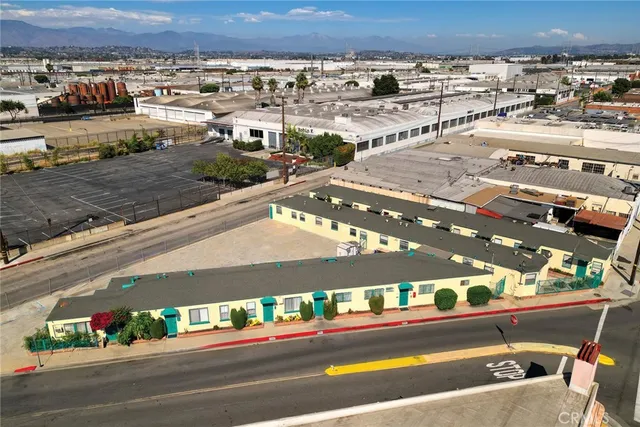 an aerial view of a city