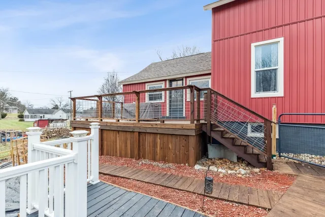a view of a house with roof deck