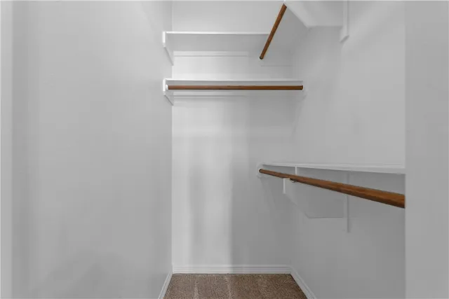 a view of small space with racks on the wall