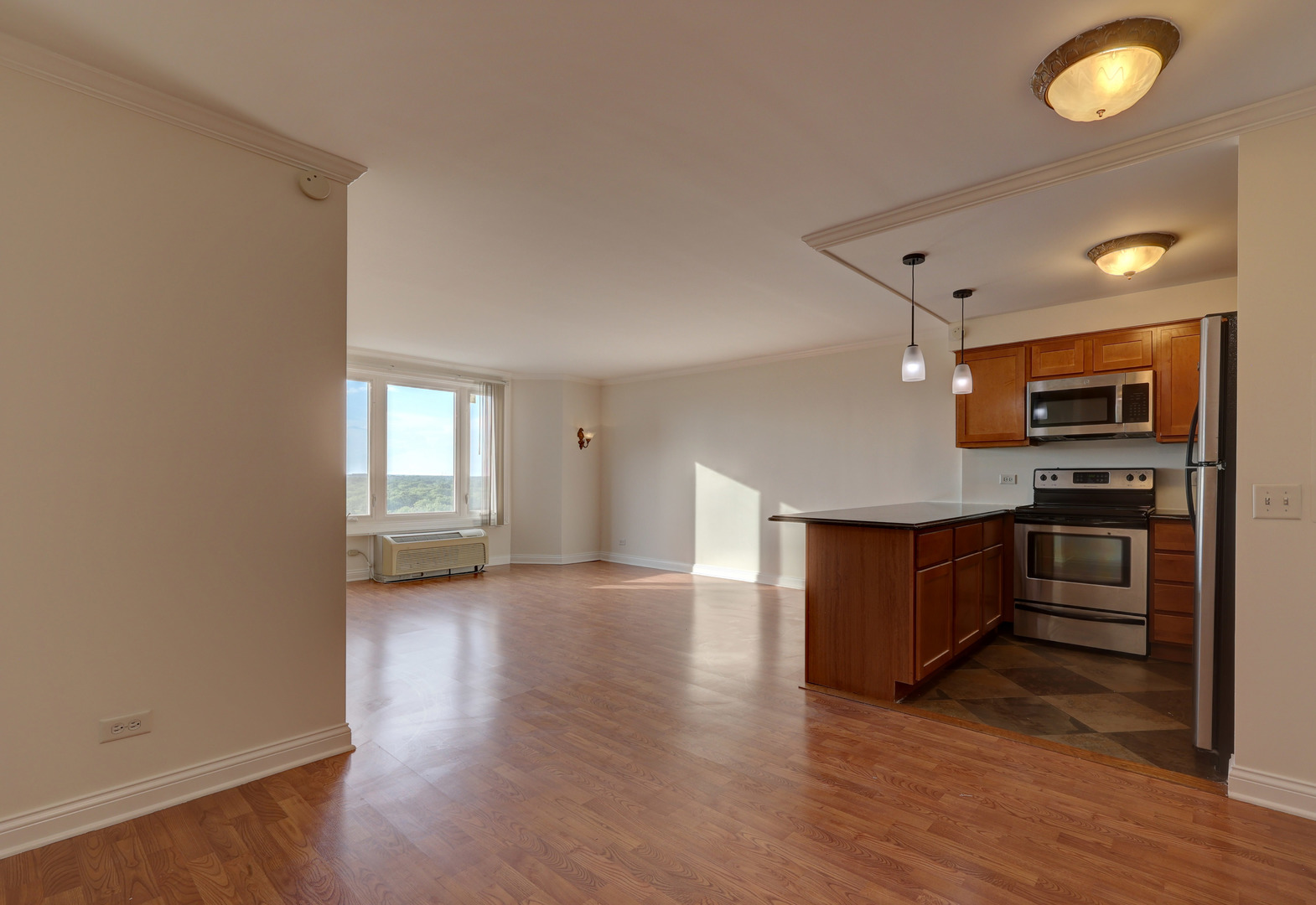 1 Renaissance Place, Unit 1212 Palatine, IL 60067 - Photo 6 of 28 a view of a kitchen with a sink and a stove top oven