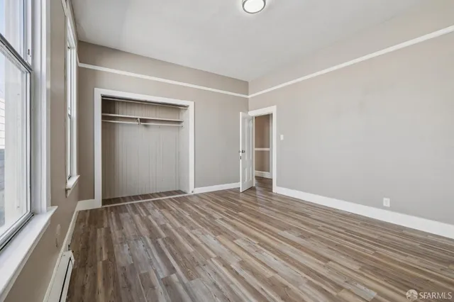 a view of wooden floor in a room