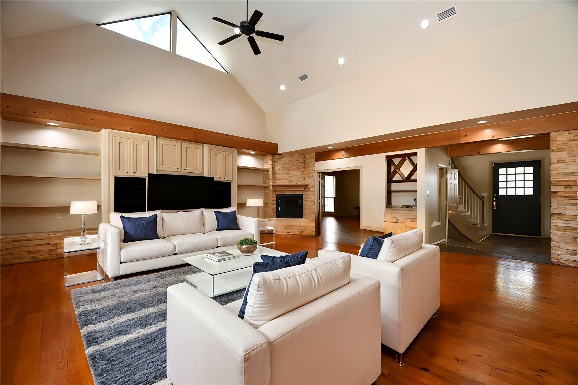 1240 Bingle Road Spring Valley Village, TX 77055 - Photo 7 of 49 Here is a digitally staged picture from the back of the room looking toward the front door