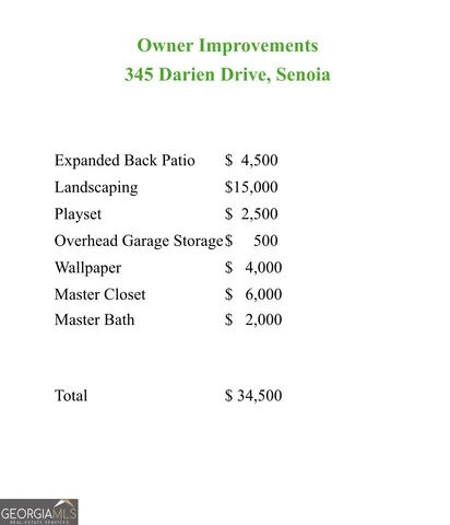 $525,000 | 345 Darien Drive, Senoia, GA 30276