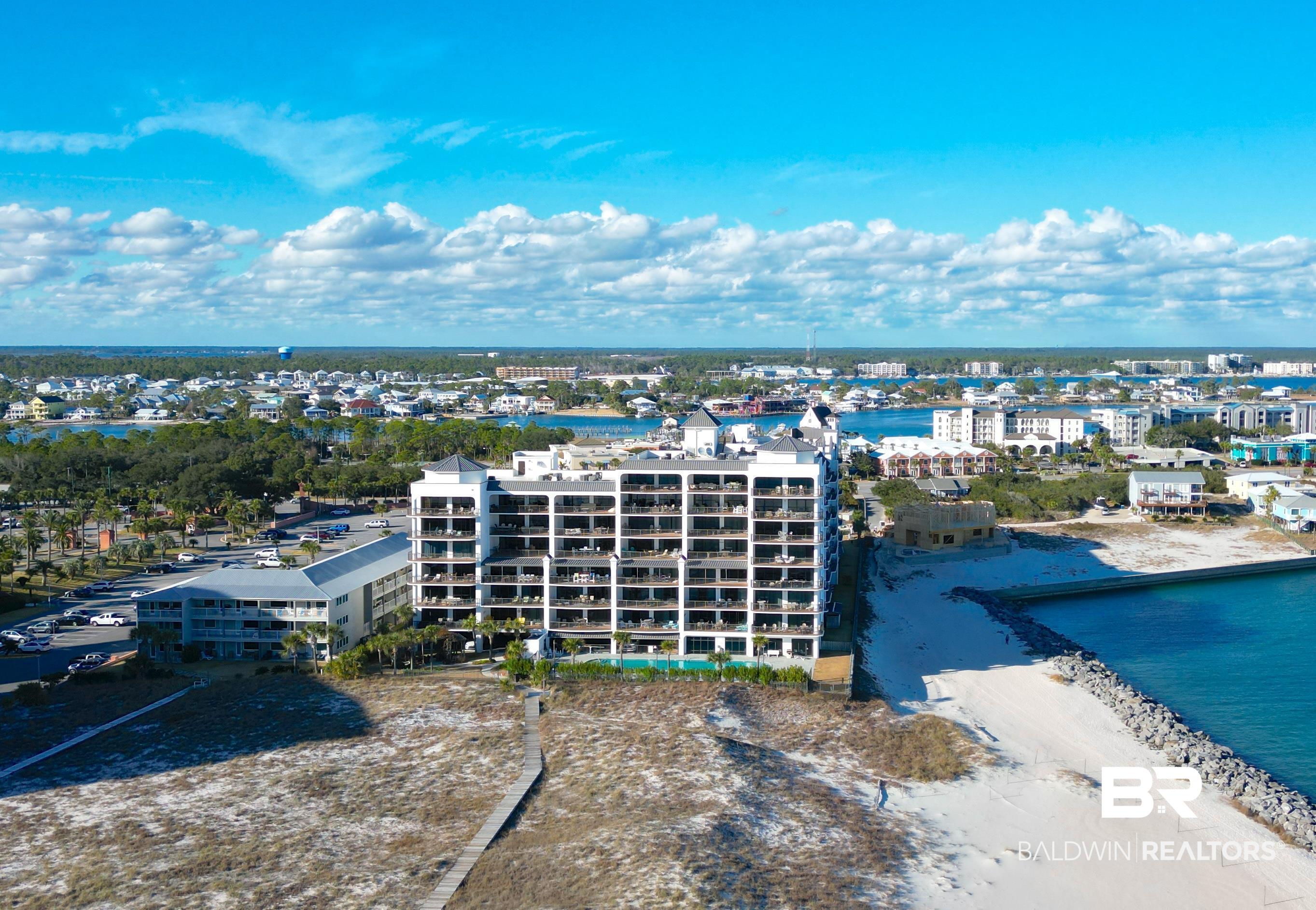 27284 Gulf Road, Unit 212 Orange Beach, AL 36561 - Photo 35 of 35 Drone / aerial view of a large body of water