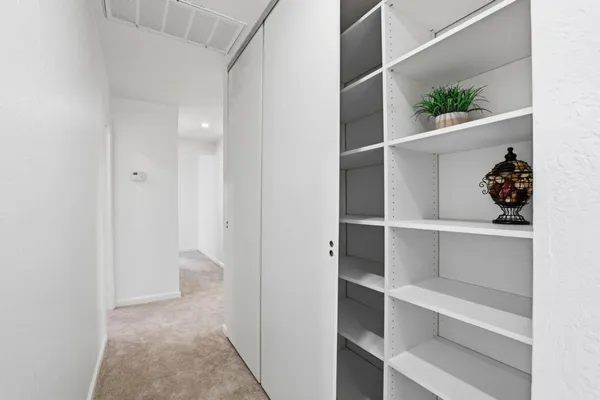 a view of small space with shelf