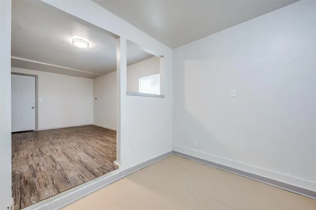 a view of a room with a fireplace