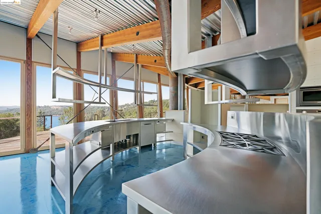 a view of a building from a window