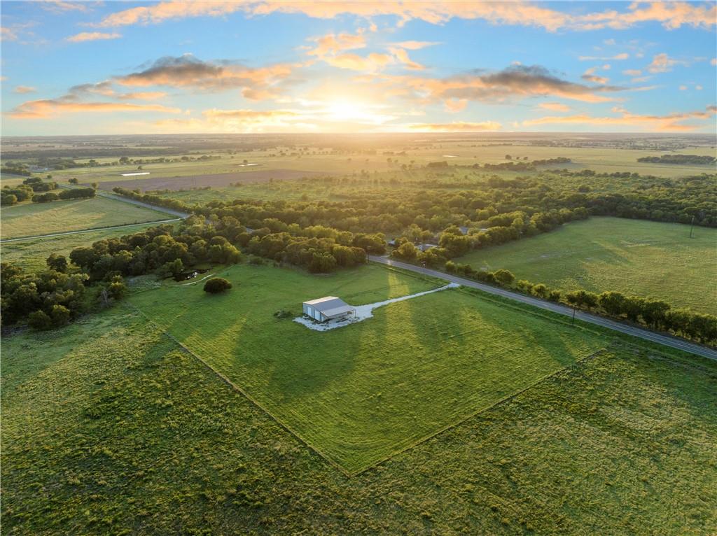 a view of a lake with a city