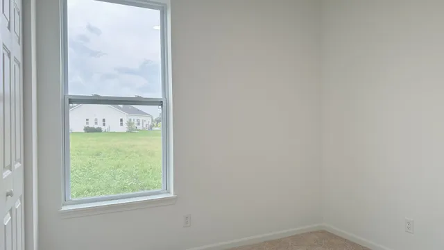 an empty room with a window