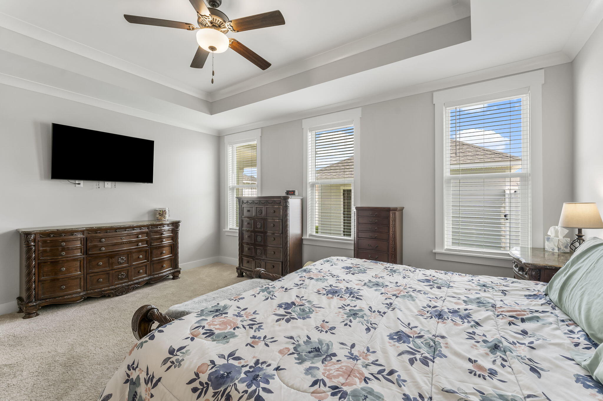 1921 Rushes Avenue Panama City, FL 32405 - Photo 21 of 43 a bedroom with a bed and flat screen tv