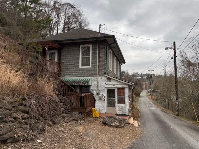 a view of a house with a patio