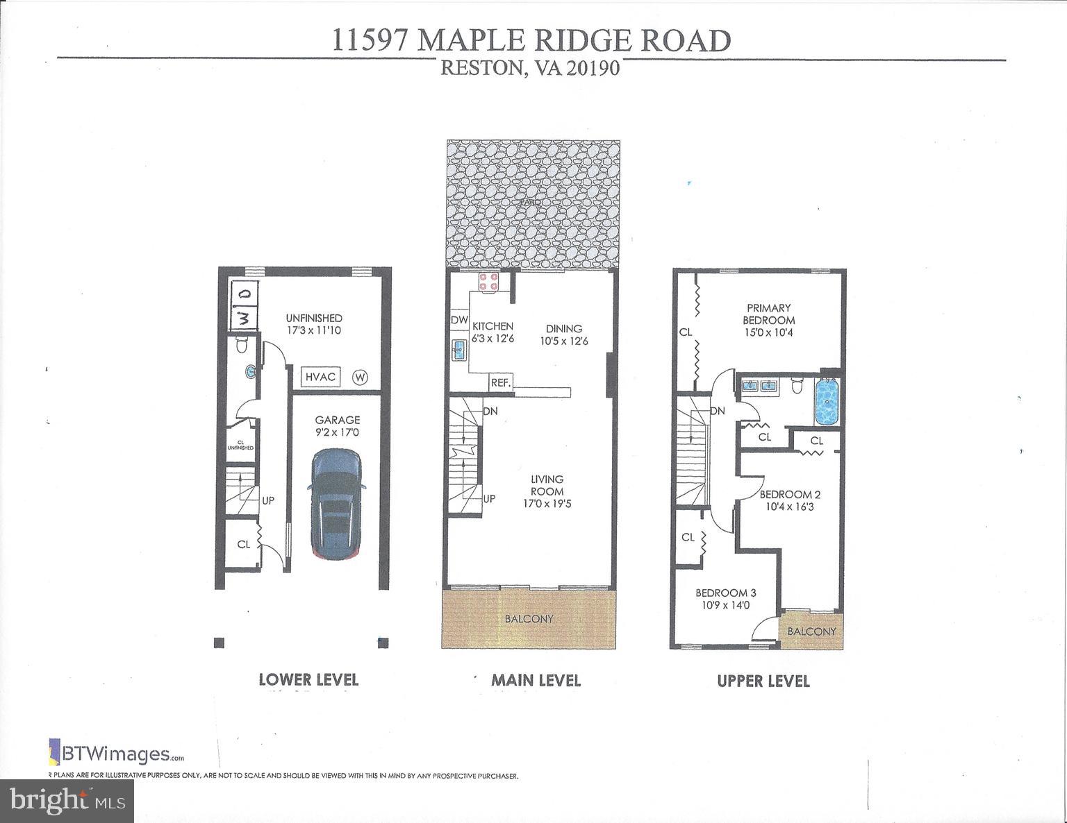 11597 Maple Ridge Road Reston, VA 20190 - Photo 34 of 34 FLOOR PLAN