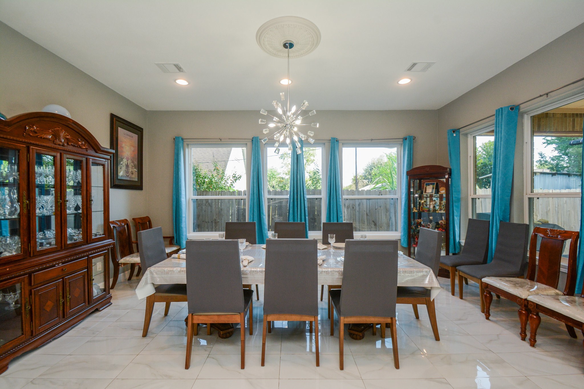 5513 Lotus Street Houston, TX 77085 - Photo 14 of 50 a view of a dining room with furniture window and outside view