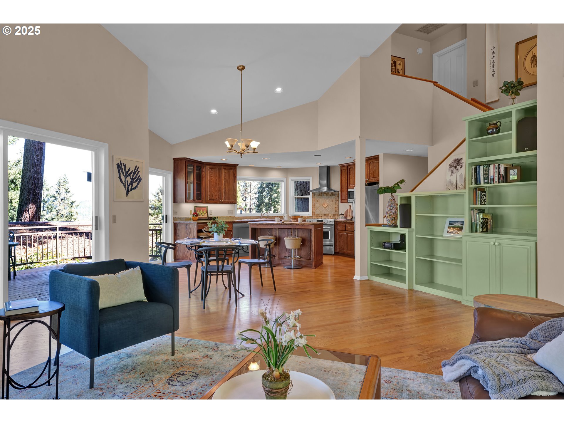 3348 Storey Boulevard Eugene, OR 97405 - Photo 15 of 47 a living room with lots of furniture and kitchen view
