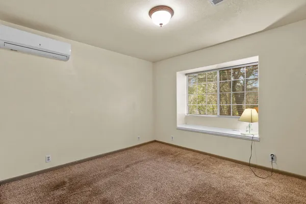 an empty room with a window
