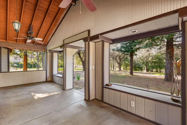a view of a building with a porch