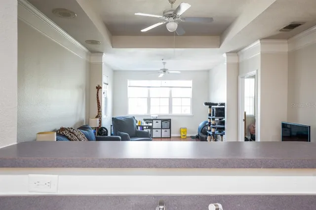 an empty room with a window