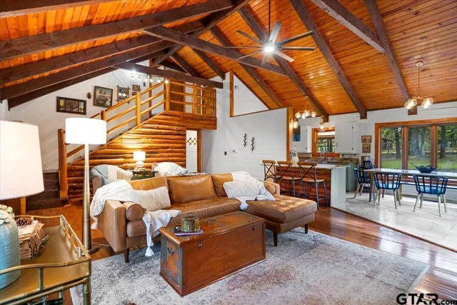 a outdoor living space with furniture